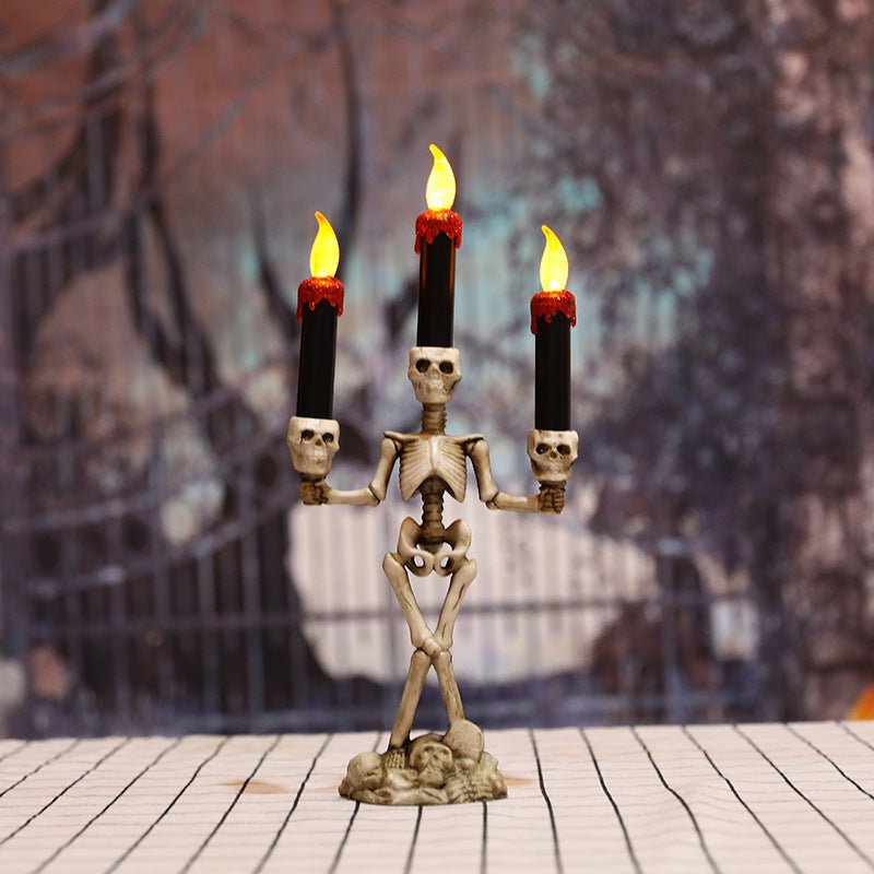 Halloween Skeleton Trio LED Candle Decoration