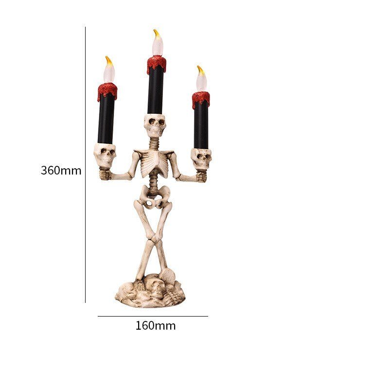 Halloween Skeleton Trio LED Candle Decoration