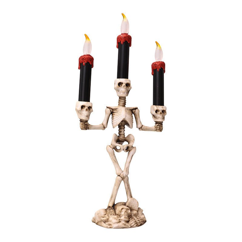 Halloween Skeleton Trio LED Candle Decoration
