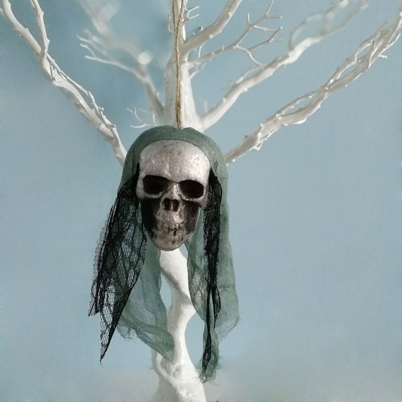 Halloween Skull Hanging Decor – Spooky Foam Skeleton Prop