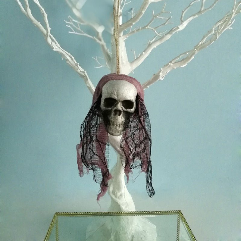 Halloween Skull Hanging Decor – Spooky Foam Skeleton Prop