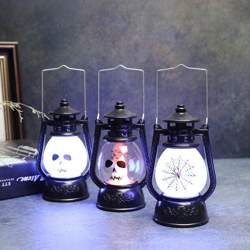 Halloween Vintage Hanging LED Light – Ghost & Spider Nightlight