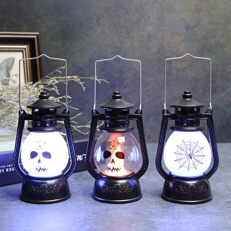 Halloween Vintage Hanging LED Light – Ghost & Spider Nightlight