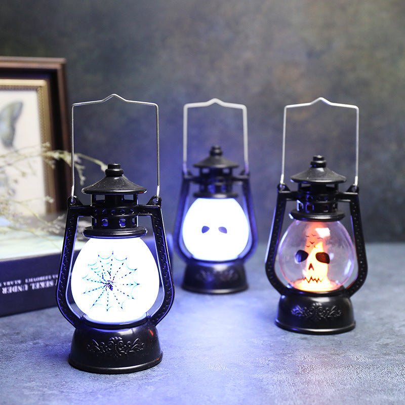Halloween Vintage Hanging LED Light – Ghost & Spider Nightlight