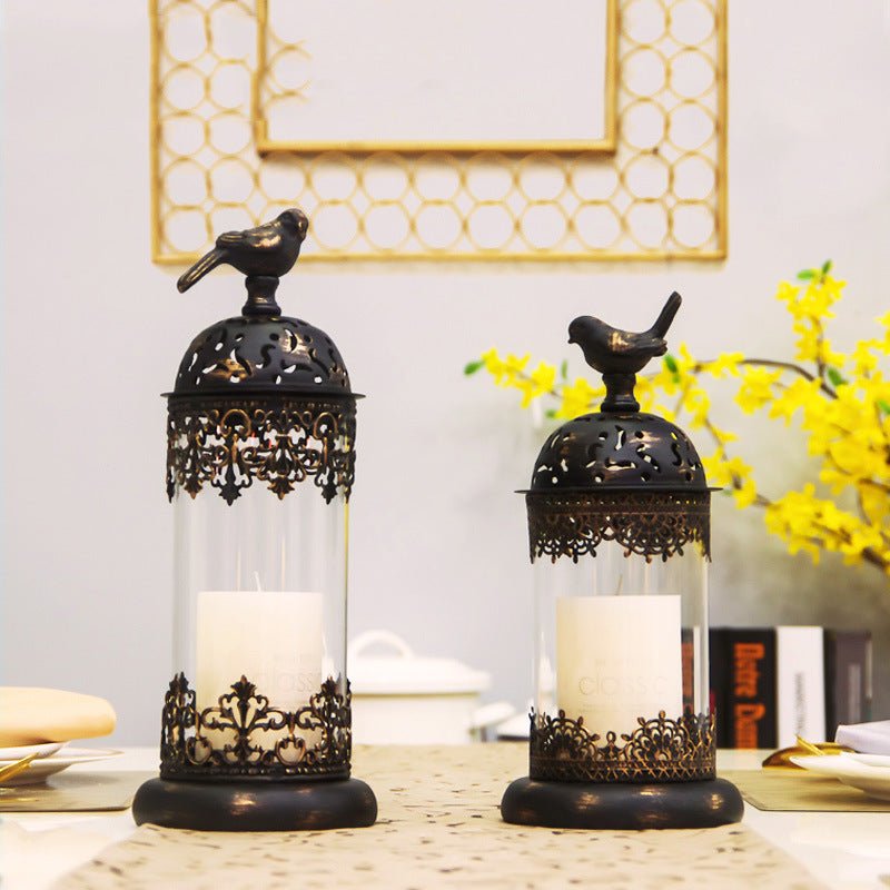Iron Candle Holder – Decorative Prop Candlestick for Home & Holidays