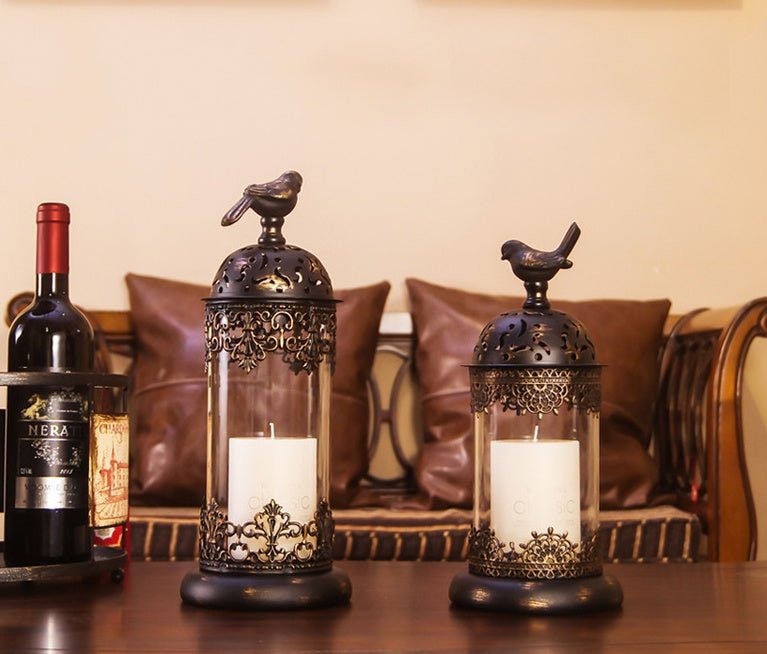 Iron Candle Holder – Decorative Prop Candlestick for Home & Holidays