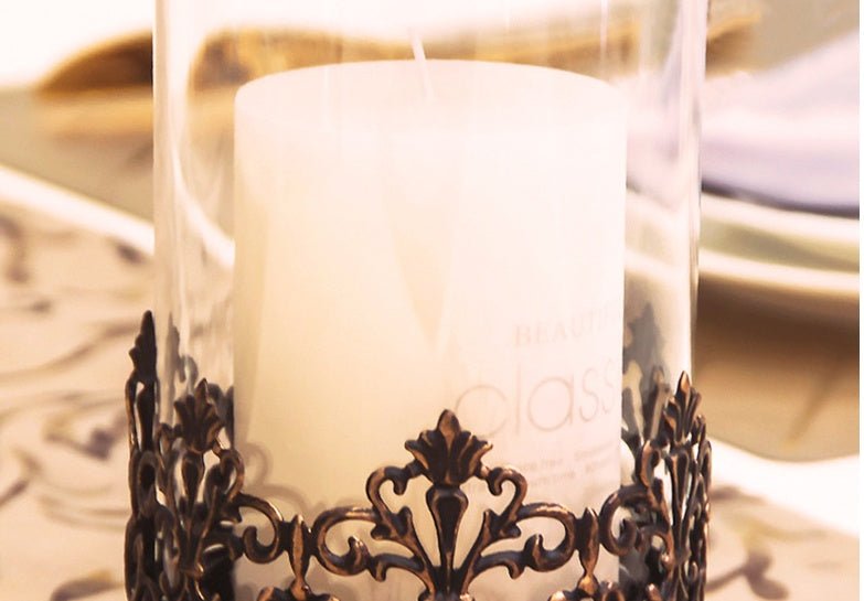 Iron Candle Holder – Decorative Prop Candlestick for Home & Holidays