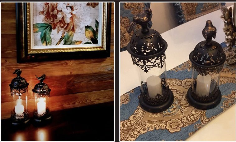 Iron Candle Holder – Decorative Prop Candlestick for Home & Holidays
