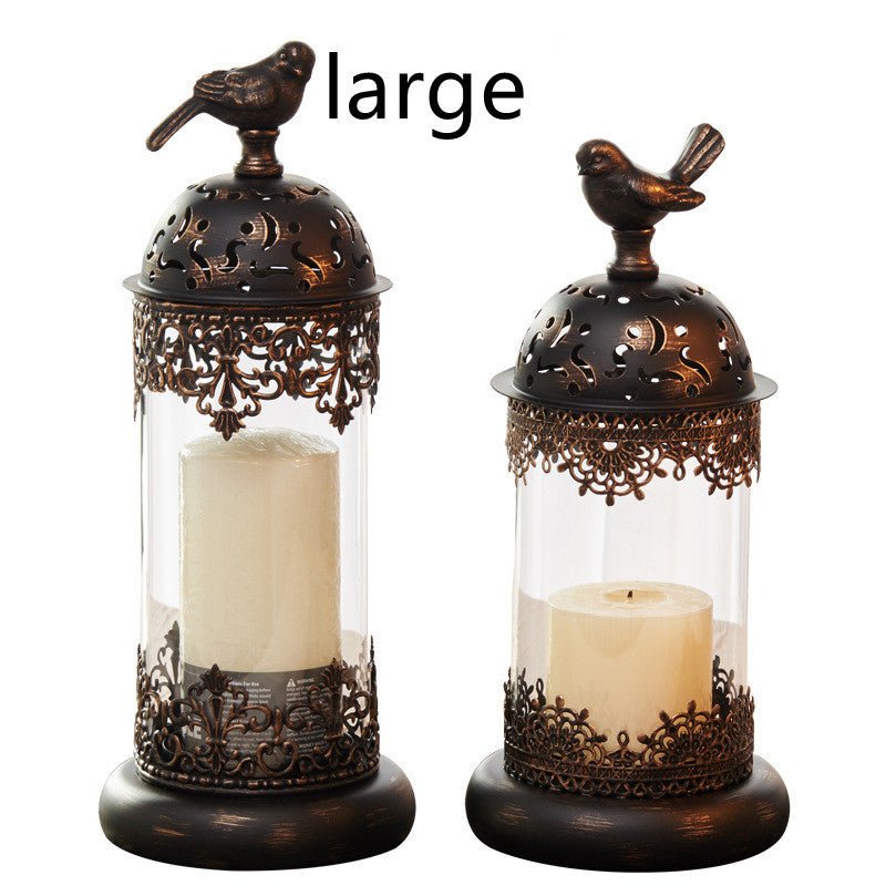 Iron Candle Holder – Decorative Prop Candlestick for Home & Holidays