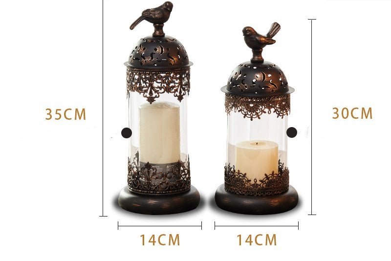 Iron Candle Holder – Decorative Prop Candlestick for Home & Holidays