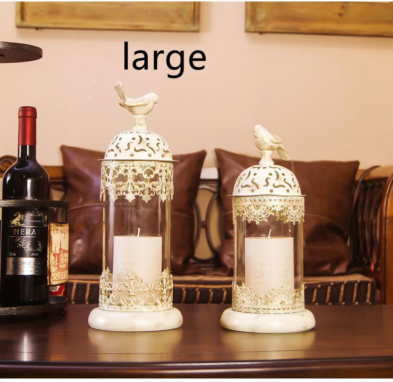 Iron Candle Holder – Decorative Prop Candlestick for Home & Holidays