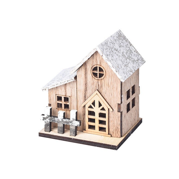 LED Luminous Wooden Christmas Small House ✨