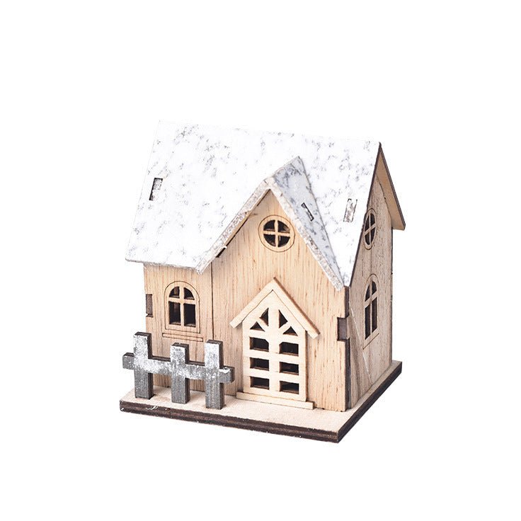 LED Luminous Wooden Christmas Small House ✨