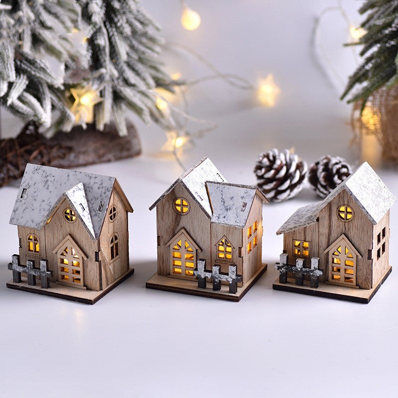 LED Luminous Wooden Christmas Small House ✨