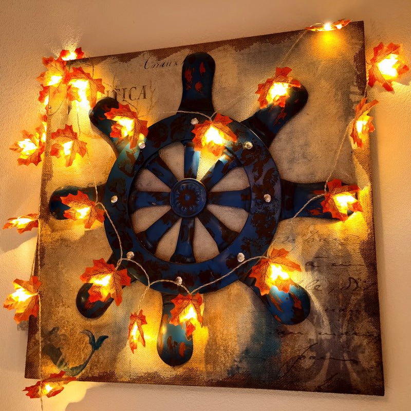 LED Maple Leaf String Lights – Festive Fall & Halloween Decorative Lights