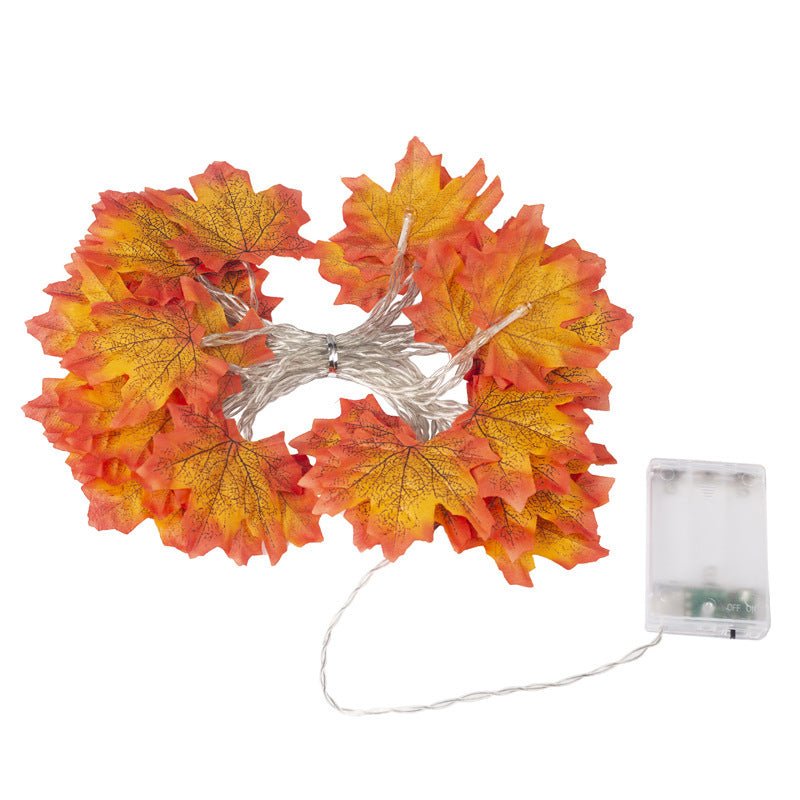 LED Maple Leaf String Lights – Festive Fall & Halloween Decorative Lights