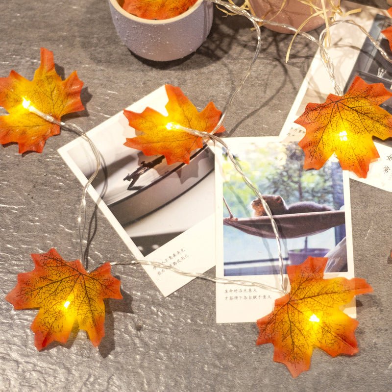 LED Maple Leaf String Lights – Festive Fall & Halloween Decorative Lights