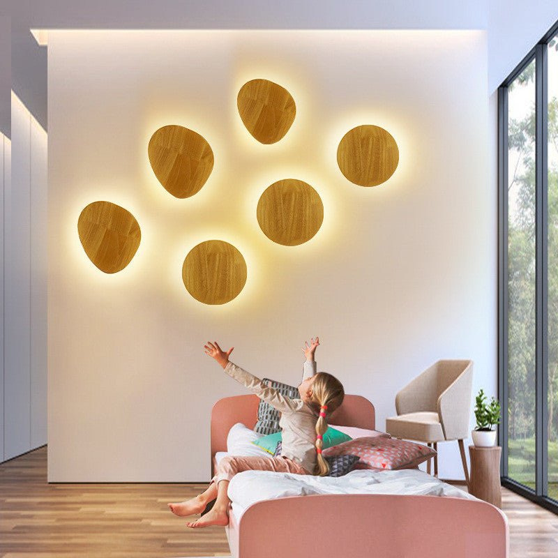 Log Art Wall Lamp – Modern Wooden LED Wall Light for Home Décor (Model MYB083)