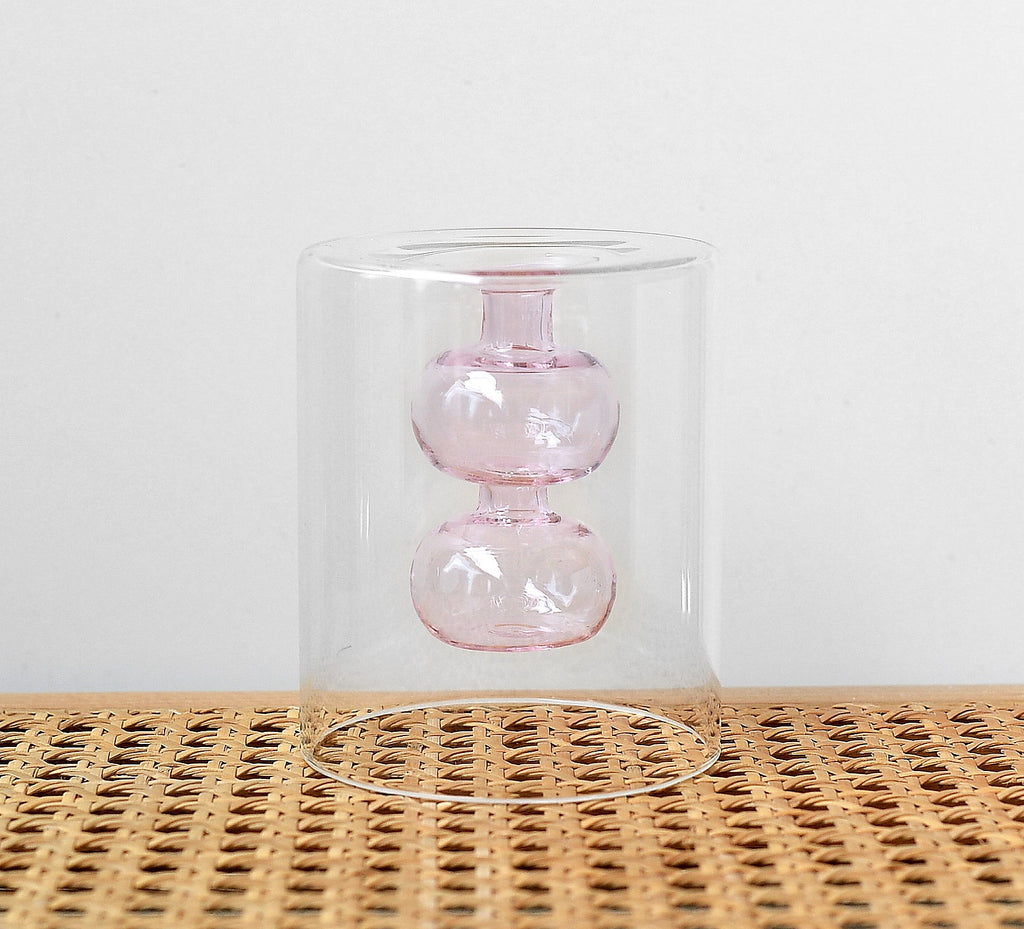 Retro Stained Glass Gourd Vase – Nordic Hydroponic Flower Decor
