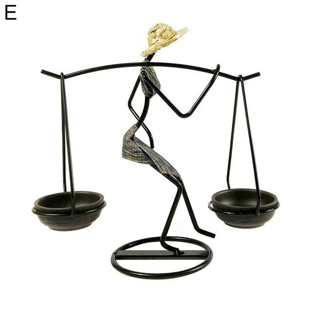 Romantic Girl Candle Holder – Handmade Iron Decorative Candlestick