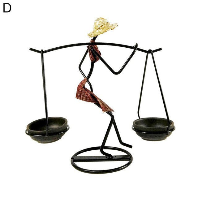 Romantic Girl Candle Holder – Handmade Iron Decorative Candlestick