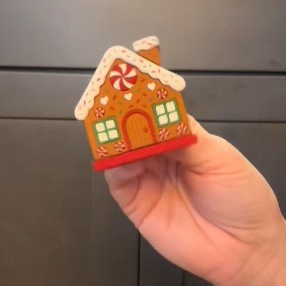 Skull & Gingerbread House Door Handle Decoration