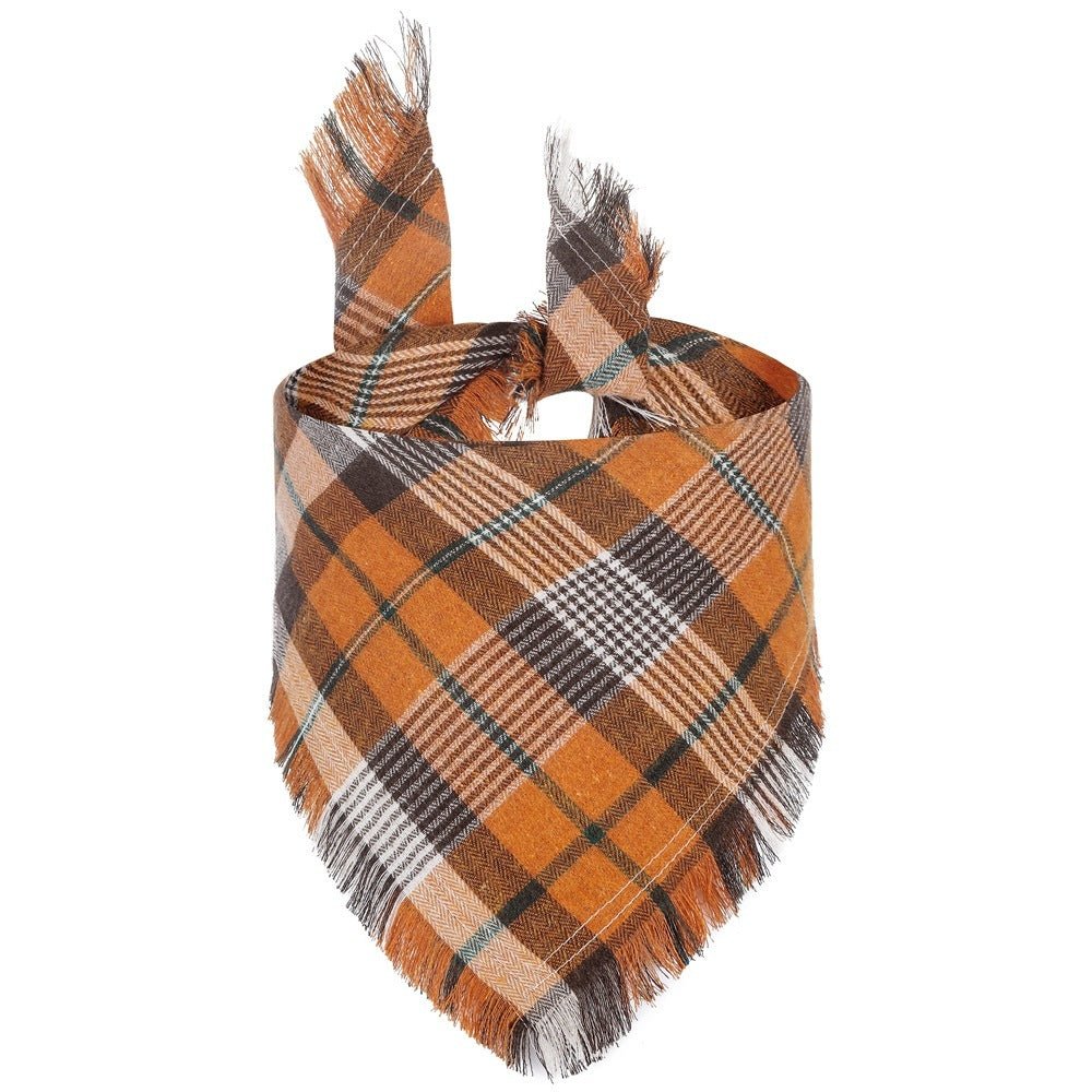 Vivifying Fall Dog Bandana With Tassels