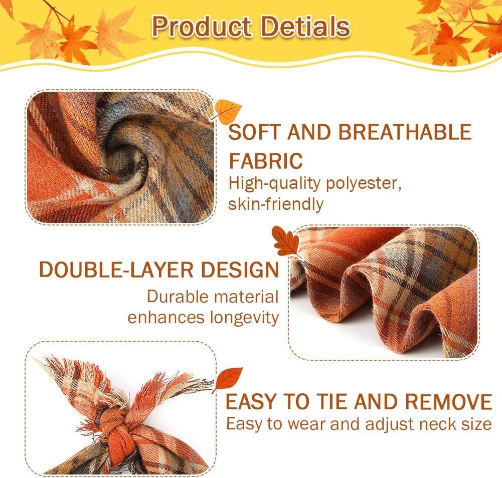 Vivifying Fall Dog Bandana With Tassels